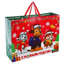 Пакет подарочный ламинированный «С Новым годом!», PAW PATROL, 61 х 46 х 20 см 3445321