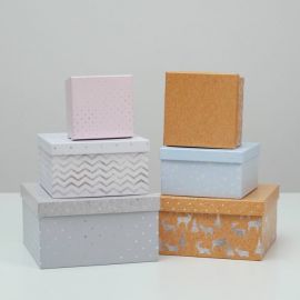 Набор подарочных коробок  6 в 1 «Зигзаги», 18 × 18 × 10‒8 × 8 × 4.5 см 3580131 4/6 35801313