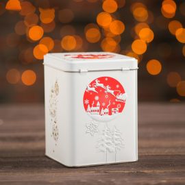 Подарочная коробка "Новогодняя", красная, жестяная 8,7 х 8,7 х 11,4 см   4515058 4515058