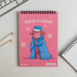 Скетчбук с черными листами "Winter is coming", А5 40 л   4978147 4978147