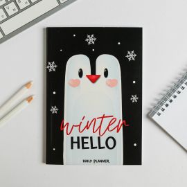Ежедневник в тонкой обложке "Winter, hello" А5, 80 листов 5079030 5079030