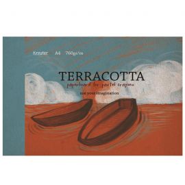 Альбом для рис. пастелью А4 10л, блок тонир. картон терракота 760 гр/м 693940