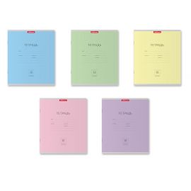 Тетрадь 12 листов линейка "Классика", картонная обложка, микс 35201