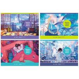 Альбом для рисования 32л., А4, на скрепке BG "Hello. New day!" АР4ск32 10920