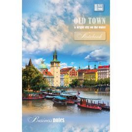 Тетрадь А4 200л клетка  ГОРОД С ЯРКИМИ КРЫШАМИ тв.обл Проф-Пресс 200-2595/6/Россия 022648