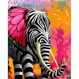 Картина по номерам 40х50 OK 11141 Эксклюзив!!! Абстрактный слон OK 11141