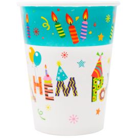 Стаканы бумажные ПатиБум "С Днем Рождения. Свечи", 200мл, 6шт. 4690296060435