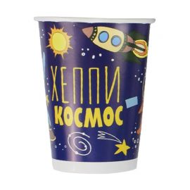 Стаканы бумажные ПатиБум "Космос", 200мл, 6шт. 4690296069155