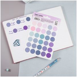 Наклейки бумажные MESHU "Trecker dots blue", 12*18см, 30 наклеек, европодвес MS_41673