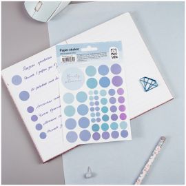 Наклейки бумажные MESHU "Beauty planner blue", 12*18см, 47 наклеек, европодвес MS_41679