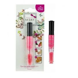 Lukky 3-в-1 ручка для дизайна ногтей с лакоми и блёстками Т16773 Т16773
