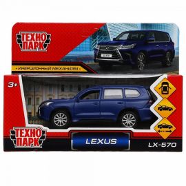 Машина металл LEXUS LX570 матовый дл 12 см, отк дв, баг, инер, синий, 313461 313461