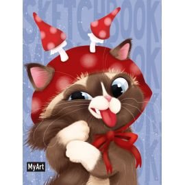 MyArt. MeowBook СКЕТЧБУК. Котик в шапке 80-7970