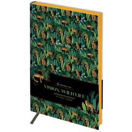 Ежедневник недатированный, А5, 136л., кожзам, Greenwich Line "Vision. Wild life", тон. блок, цветной срез ENA5_38798