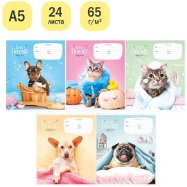 Тетрадь 24л., линия ArtSpace "Питомцы. Happy time", эконом Т24лС_43282