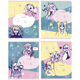 Тетрадь 18л., линия BG "Привет-привет!", блестки Т5ск18_бл 10006