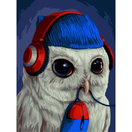 Картина по номерам на картоне ТРИ СОВЫ "Охота на мышь", 30*40, с акриловыми красками и кистями КК_44034