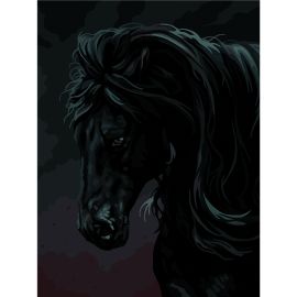 Картина по номерам на холсте ТРИ СОВЫ "Мустанг", 30*40, с акриловыми красками и кистями КХ_44093