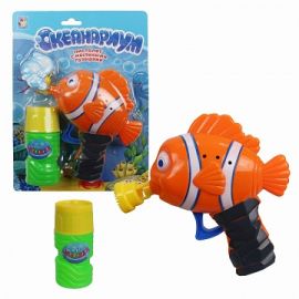 Пистолет с мыльными пузырями "Океанариум" рыбка, 50мл Т11552 Т11552