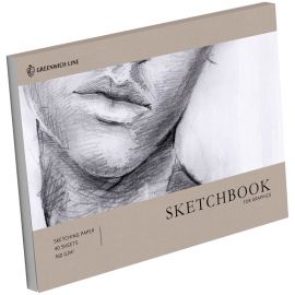 Скетчбук для графики и эскизов 40л., А4 Greenwich Line "Graphics. Outlines", на склейке, 160г/м2 SkBG_45783