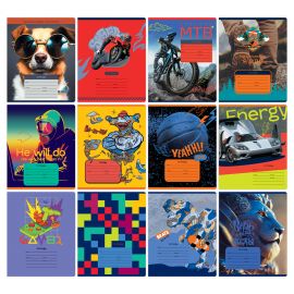 Тетрадь 18л., клетка BG "Mix-12. Мальчики", эконом Т5ск18 11710