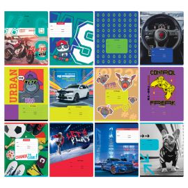 Тетрадь 18л., клетка BG "Mix-12. Мальчики" Т5ск18 11713