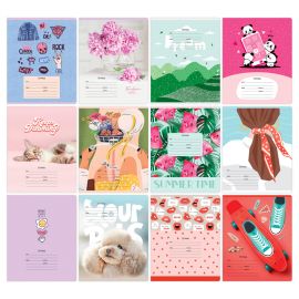 Тетрадь 18л., клетка BG "Mix-12. Девочки" Т5ск18 11714