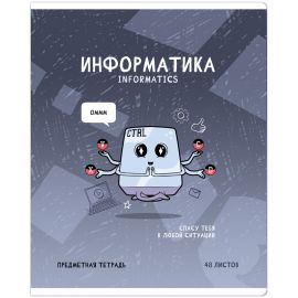 Тетрадь предметная 48л. ArtSpace "Не по правилам" - Информатика, глянцевая ламинация Тп48к_48037
