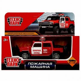 Машина металл ВНЕДОРОЖНИК ПОЖАРНАЯ МАШИНА, 11 см, инерц 336120 336120