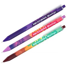 Ручка шариковая автоматическая Berlingo "Scenic" синяя, 0,7мм, грип, рисунок на корпусе,soft touch, ассорти Cbm_07S16