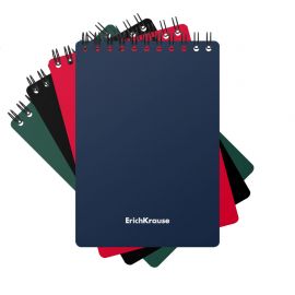 Блокнот с пластиковой обложкой на спирали ErichKrause® Classic, ассорти, А6, 60 листов, клетка 060625254-49674