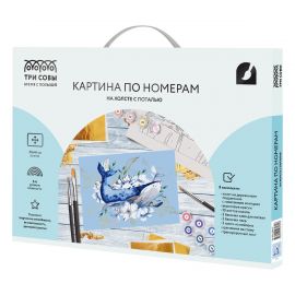 Картина по номерам на холсте ТРИ СОВЫ "Кит", 30*40, с поталью, акриловыми красками и кистями КХп_48131