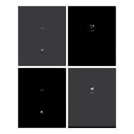 Тетрадь 48л., А5, клетка BG "Monocolor. Black. Concise", soft-touch ламинация, тиснение фольгой Т5ск48_лс_тф 12234