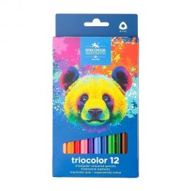 Набор цветных карандашей Koh-I-Noor JUMBO TRIOCOLOR BEAR утолщенные 12 цв. трехгран. корп. дерев. карт. уп. 3142012010KS