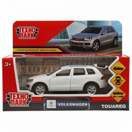 Машина металл VOLKSWAGEN TOUAREG 12 см, двери, багаж, инерц, белый, 355818 355818