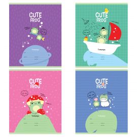 Тетрадь 12л., клетка MESHU "Cute frog" MS_50151/1