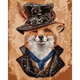 Картина по номерам на холсте ТРИ СОВЫ "Хитрый лис", 40*50, с акриловыми красками и кистями КХ_44169