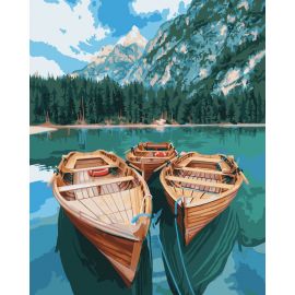 Картина по номерам на холсте ТРИ СОВЫ "Пристань", 40*50см, с акриловыми красками и кистями КХ_44180