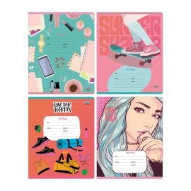 Тетрадь 18л., клетка BG "Девочки рулят", выб. лак, 70г/м2 Т5ск18_вл 11721