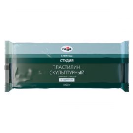 Пластилин скульптурный Гамма "Студия", оливковый, твердый, 1кг, пакет 2.80.Е100.003