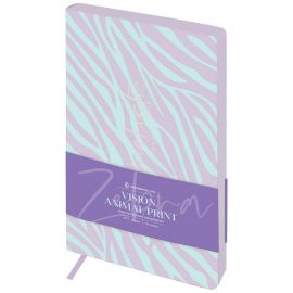 Ежедневник недатированный, А5, 136л., кожзам, Greenwich Line "Vision. Animal print. Zebra", тон. блок, цветной срез ENA5_38808