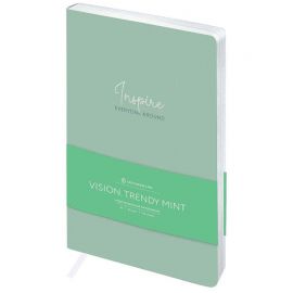 Ежедневник недатированный, А5, 136л., кожзам, Greenwich Line "Vision. Trendy mint", тон. блок, срез фольга ENA5_38816