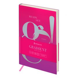 Ежедневник недатированный А5, 136л., кожзам, Greenwich Line "Gradient. Ready. Set. Go", тон. блок ENA5_44947