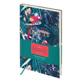 Ежедневник недатированный А5, 136л., кожзам, Greenwich Line "Beauty. Tropical fauna", тон. блок ENA5_44985