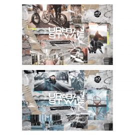 Альбом для рисования 40л., А4, на склейке ArtSpace "Стиль. Городской стиль" А40кл_51138