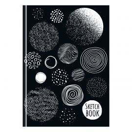 Скетчбук 100л., А5 BG "Black&white", 7БЦ, матовая ламинация, 100г/м2 С5т100_лм 11291