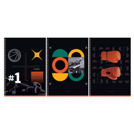 Тетрадь 96л., А4, клетка, на гребне BG "Sport format", soft-touch ламинация Т4гр96_лс 12056