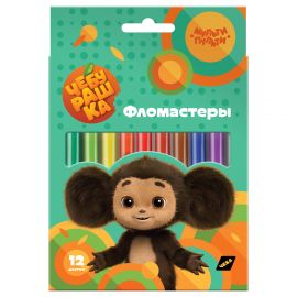 Фломастеры Мульти-Пульти "Чебурашка", 12цв., смываемые, картон, европодвес ФЛЧБ_53015