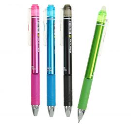 Ручка шариковая со стираемыми чернилами, линия 0,8 мм, стержень синий, корпус тонированный с резиновым держателем, МИКС 1965590