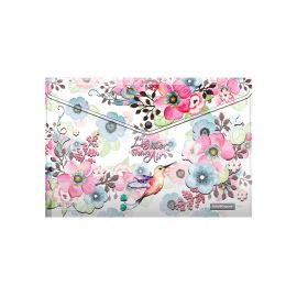 Папка-конверт на кнопке пластиковая ErichKrause Colibri, A4 55315